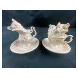 cat in tea cups ornaments