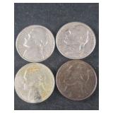 4 Nickels, 1969D, 1971D, 1991P, 1996P