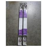 Set of two 28"-48" Curtain Rods with Pink glitter