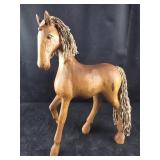 Wood Horse with rope mane and tail
