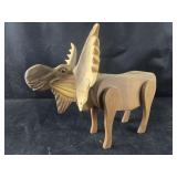 Wood Moose Candy Dispenser from Alaska