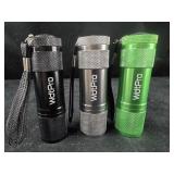 3 Mini LED flashlights (batteries not included)