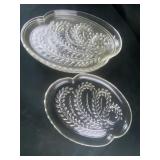 4 glass snack tray dishes