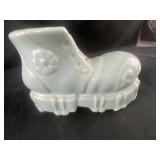 ceramic blue boot planter