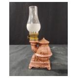 Vintage miniature oil Lamp ceramic Wood Stove