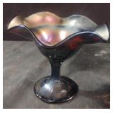 Northwood Carnival Glass Deep Amythest compote