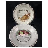 Recipe Pie Plates - apple and pecan pie