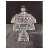 Vintage Jeannette Glass Wedding Box Square