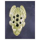 green glazed ceramic flower frog