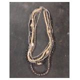 Multi strand beaded necklace
