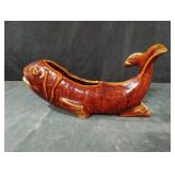Koi fish ceramic planter