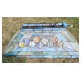 Billard Table Stain Glass Light-has one broken