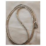 Sterling Silver cube bead necklace