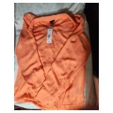 Worthington Dress Blouse. Light Orange. Button