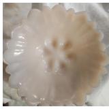 Fenton Pink Flower shaped bowl
