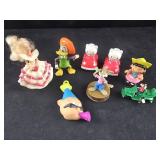 Groupnof small toys