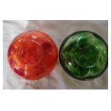 Orange and Green Candle Holders
