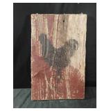 Farmhouse rustic rooster painting on wood