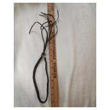 Braided leather choker necklace