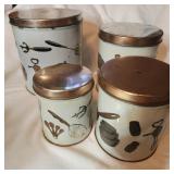 Set of 4 MCM Weibro Div-JLClark Canisters