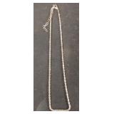 Silver colored chain