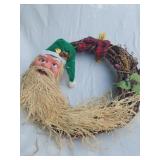 Holiday Santa Grapevine Wreath