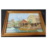 Vintage C. Ivar Gilbert framed nautical artwork
