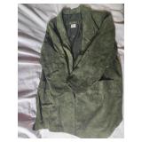 Hunters Run Green Leather Suede Coat Seems to