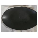 Black Oval pottery platter. Made in USA