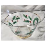 Gold Accented Holly Candy Dish