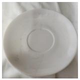 6 National Heritage Melmac White Saucers
