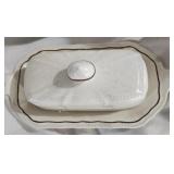 Stoneware butter dish-Kensington
