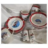14 piece christmas dish set-snowmen
