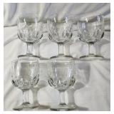 Clear Thumbprint glasses set of 5