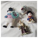 Two Christmas ornaments  2 table decor