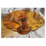 Indiana Glass Amber Cake Stand