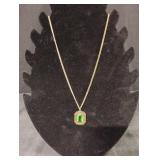 Gold colored charmed necklace
