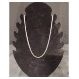 Silver colored box chain necklace