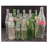 Vintage glass drink bottles