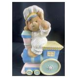 Train bear coin bank