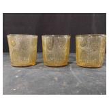Vintage Anchor Hocking Textured Amber Juice