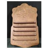 Vintage Wooden Thimble Holder with Old Mill Grist