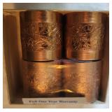 Four Copper Napkin Rings