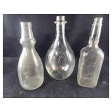 Clear glass bottles