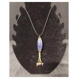 Beaded rope charmed necklace