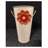 Metal tin decorative vase