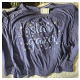 Sonoma Long Sleeve Tshirt. Blue with decal. Size
