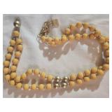 Zenzii Gold with yellow matte bead necklace