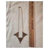 3 Triangle goldtone necklace