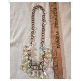 Vintage Jules glass teardrop beaded necklace